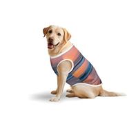 Sunset Beach Soft Cotton T-Shirt Vest For Large Dogs, Print Pet Clothes Breathable Pet Pullover Tee Sleeveless Sweatshirt (3xl-5xl)