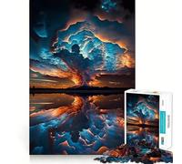 Sunset Beach Storm 1000 Piece Jigsaw Puzzles for Adults Teenagers Memory Upgrade Light Relax Sharp Cut Lovely Gift 50x75cm