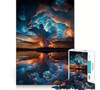 Sunset Beach Storm Jigsaw Puzzle for Teenagers 1000 Pieces Brain Skill Home Activity Exact Edge Festive Gift 38x26cm