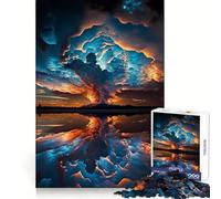 Sunset Beach Storm Jigsaw Puzzle for Teenagers 1000 Pieces Brain Skill Home Activity Exact Edge Festive Gift 38x26cm