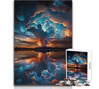 Sunset Beach Storm Teenagers 1000 Pieces Puzzle Educational Reasoning Skill Game Ideal Thoughtful Gift for All Events Size 50x75cm