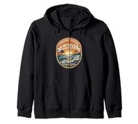 Sunset Beach Surfer Vacation Beach Vibe Chasing Sunsets Zip Hoodie