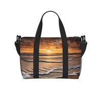 (Sunset Beach) Waterproof Lightweight Hand Travel Bag - Large Carry-On for 3-5 Day Trips | Air Travel, Sports, Weekend Use | Men & Women (1-Pack)