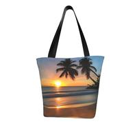 Sunset beach Women's shoulder handbag, crossbody shoulder bag, weekend travel shopping shoulder bag