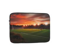 Sunset Beautiful Soccer Field Laptop Sleeve Bag 10 Inch, Waterproof Shockproof Laptop Case Bag Computer Skin Bags Lightweight Tablet Carrying Case