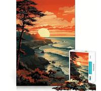 Sunset Beauty 1000 Pieces Jigsaws Adults Puzzles Gifts Reason Skill Toy Stress Release Exact Cut Santa Wish List 38x26cm