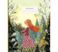 Sunset Blossoms Red Dress Journal Notebook: - Radiant Sunflower Dreams Notebook For Inspiration