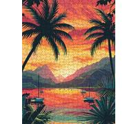 Sunset Boat Jigsaw Puzzle 6000 Piece, Puzzles for Adults 6000, The Impossible Challenge, Jigsaw Puzzle Games Classic Educational, Wooden Puzzles, for Home Wall Decoration Gift FNKL1-862