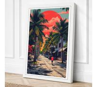 Sunset Boulevard Art Deco Canvas Wall Art Print 36x24 Inch