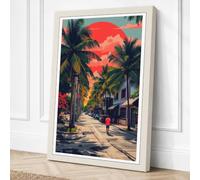 Sunset Boulevard Art Deco Canvas Wall Art Print 36x24 Inch