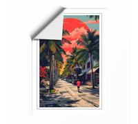 Sunset Boulevard Art Deco Unframed Wall Art Print A1 (84.1×59.4cm), Wall Decor for Living Room, Bedroom, Office & Home, Art Gift