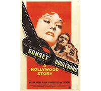 Sunset Boulevard Retro | Movie | Poster Print Wall Art Image Home Decor Artworks in Different Sizes