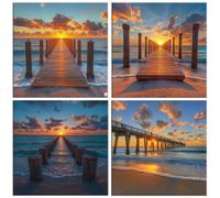 Sunset Bridge Diamond Painting Kits for Beginners Adults 14x14in z-825