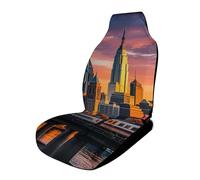 Sunset Bridge Skyscraper Car Seat Covers Universal, 1PCS Carseat Protector - Stretchable Fabric, Anti-Slip Elastic Car Seat Protector for Cars, SUV, Trucks