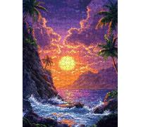Sunset By The Sea Jigsaw Puzzles for Adults 3000, 3000 Piece Jigsaw Puzzles, Challenging Puzzle, Classic Educational Jigsaws Games, Fun Family Activities, for Home Wall Decoration Gift DX0YL0-786