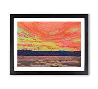 Sunset By Tom Thomson Classic Painting Framed Print | A3 Black Framed Wall Art | Ready to Hang | Classic Landscape Picture | Living Room Bedroom Lounge Office