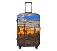 Sunset Cactus in Desert Elastic Travel Luggage Cover Suitcase Protector Fits 18-32 Inch Luggage