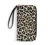 Sunset Cactus in Desert Leather Wallet Clutch Purse Leather Large Capacity Wristlet Wallets for Women