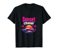 Sunset Chaser Permanent Vacation Party Sunset Graphic T-Shirt