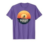 Sunset Chaser Runner Retro Vintage Outdoor Adventure T-Shirt, Men, Purple Heather, 3XL