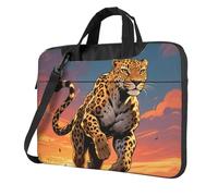 Sunset Cheetah Laptop Bag 13-15.6Inch, 360° Protective Laptop Sleeve Case Shockproof Messenger Shoulder Bag Waterproof Computer Case Carrying Cover Briefcases for Men Women