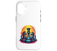 Sunset Chess Masterpiece - Bold Chess King and Knights Case for iPhone 16