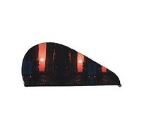 Sunset City Bath Shower Cap for Women Coral Velvet Dry Hair Cap Absorbent Fast Drying Towels