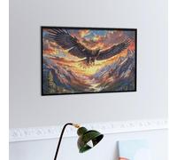 Sunset Cloud Sea Flying Bald Eagle 300 Piece Jigsaw Puzzle for Adults Teens Fantastic Beasts Craft Room Decor Creative Project Whimsical Artwork for Crafters 300 PCS