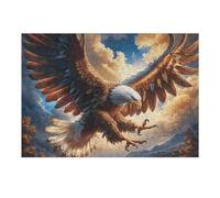 Sunset Cloud Sea Flying Bald Eagle 300 Piece Jigsaw Puzzle for Adults Teens Magical Cosmic Creatures Classroom Decor Educational Fun Vibrant Colours Great Gift for Teachers 300 PCS
