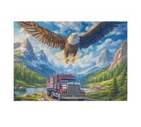 Sunset Cloud Sea Flying Bald Eagle 300 Piece Jigsaw Puzzle for Adults Vibrant Fantasy Animals Jigsaw Cozy Night In Activity Colourful Challenge Great Gift for Puzzle Lovers Stress Reliever 300 PCS
