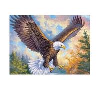 Sunset Cloud Sea Flying Bald Eagle 500 Piece Jigsaw Puzzle for Adults Wildlife Jigsaw After School Activity for Teens Stress Buster Whimsical Gift Idea Stylish Home Decor 500 PCS