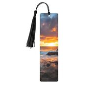Sunset Clouds Coast Hawaii Printed Metal Bookmarks S - Black Lightweight Aluminium Book Marker for Books, Journals & Gifts, Ideal Book Lovers, Holiday Decor & Crafts