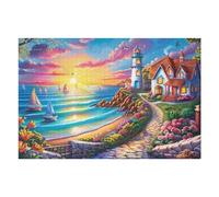 Sunset Coast 1000 Piece Jigsaw Puzzle for Adults Cute Pets Warm The Heart Sick Day Activity Gentle Distraction No Dust Pieces Great Gift for Get Well Soon 1000 PCS