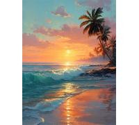 Sunset Coast 2000 Piece Jigsaw Puzzles for Adults, Fun jigsaw puzzles 2000 pieces, Challenging Puzzle Perfect for Game Nights, Finished Puzzle Size is 100x70cm