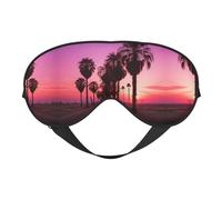 Sunset Colorful Clouds Palm Tree 4 Eye Mask for Sleeping, Sleeping Mask Blocking Out Light Perfectly for Women and Men, Soft and Comfortable Blindfold for Travelling