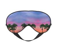 Sunset Colorful Clouds Palm Tree Sleep Eye Mas Updated Design Light Blocking Night Eye Blinder Men Women Shift Work Travel