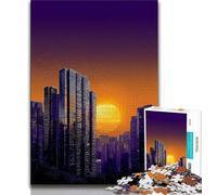 Sunset Colorful Landscape 1000 Piece Jigsaw Puzzle for Adults And Teenagers,Educational Toy Funny Family Games Unique Home Decor (38x26cm)