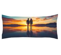 Sunset Cushion Covers 40x120cm Lake Pillow Cases, Comfortable Pregnancy Body Pillow, Decorative Pillows Cushions, Ultra Soft Support for Pregnancy & Back Pain Relief, For Washable Case Kl-504