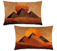 Sunset Cushion Covers 40x60 cm Landscape Cushions 40 x 60 Pillow Cases Set of 2 Decorative Pillows Invisible Zipper,Velvet Breathable,Durable Fade-Resistant,Autumn Decor Living Room Sofa LE-626