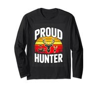 Sunset Deer Camp Proud Hunter Hunting Season Long Sleeve T-Shirt