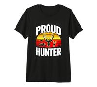 Sunset Deer Camp Proud Hunter Hunting Season Premium T-Shirt