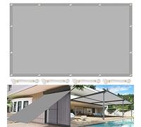Sunset Deluxe 1.6x5M Sun Shade Sail for Garden Pavilion UV Protection Water-Resistant Canopy Shade Net with Tension Ropes for Patio Camping Light Gray 21985