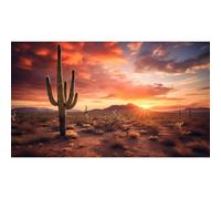 Sunset Desert Reptile Tank Background Majestic Saguaro Cacti Against Sunset Cloudy Sky Aquarium Background Barren Thorns Desert Jungle Natural Landscape Reptile Tank Terrarium Backgrounds 24x12in