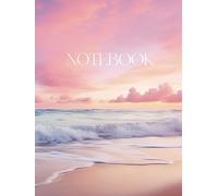Sunset Design Notebook 4 Hardback 8.5x11" 414 pages Ruled Matte Finish Beautiful cover