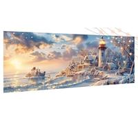 Sunset Diamond Art, Diamond Painting Kits for Adults Lighthouse, 5D DIY Crafts Painting Hobbies for Adults Women Full Drill Cross Stitch Arts Crafts Embroidery Canvas Picture Kit Gifts 12x27Inch T585