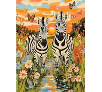 Sunset Diamond Art Horse Diamond Painting, Paint by Numbers for Adults, 5D DIY Full Round Drill Crystal Art Embroidery Kit for Beginners, Crafts for Adults, Home Wall Decor Gifts 16x20 inch 0b-285