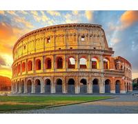 Sunset Diamond Art Kits Adults, 5D Architecture Diamond Painting, DIY Full Drill Crystal Art Embroidery Kit for Beginners Kids, Gem Arts and Crafts for Adults for Home Decor Gifts 70x90cm 0Y-1141