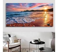 Sunset Diamond Art Kits Adults, 5D Diamond Painting Beach DIY Full Round Drill Crystal Art Kits for Adults Beginners, Rhinestone Arts and Crafts for Home Wall Decor, Gifts for Women, 40x90cm, Cod-127