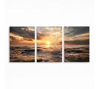 Sunset Diamond Art Kits Adults Beginner 24x36 Inch 3 Pack, Sea Diamond Painting, 5D DIY Full Drill Paint by Numbers, Wall Art Gems Paintings for Bedroom Office Room Decor Gifts for Women PZSH-2994