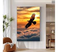 Sunset Diamond Art Kits Adults, Eagle Diamond Painting Kits for Adults, Dimond Art Large 50x70cm Canvas, 5D Full Square Drill Painting by Numbers DIY Crystal Art and Crafts Kits for Home Decor 0M-31